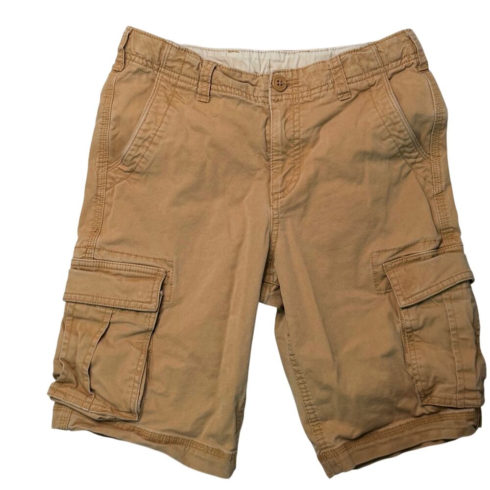 Gap Kids Boys Cargo Shorts Khaki Tan School Uniform|18 Slim